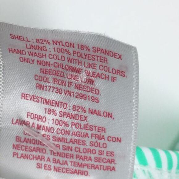 NEW Xhilaration Mint and White Striped Two Piece Bikini Set Ruffles Front Tie S - Picture 14 of 16